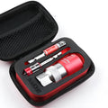 Red multi-function socket set with 7-19mm and 9-21mm universal sleeves and a wrench socket