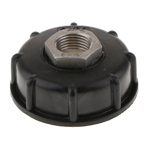 Black variable diameter chemical barrel valve connector with PP plastic and 304 stainless steel construction
