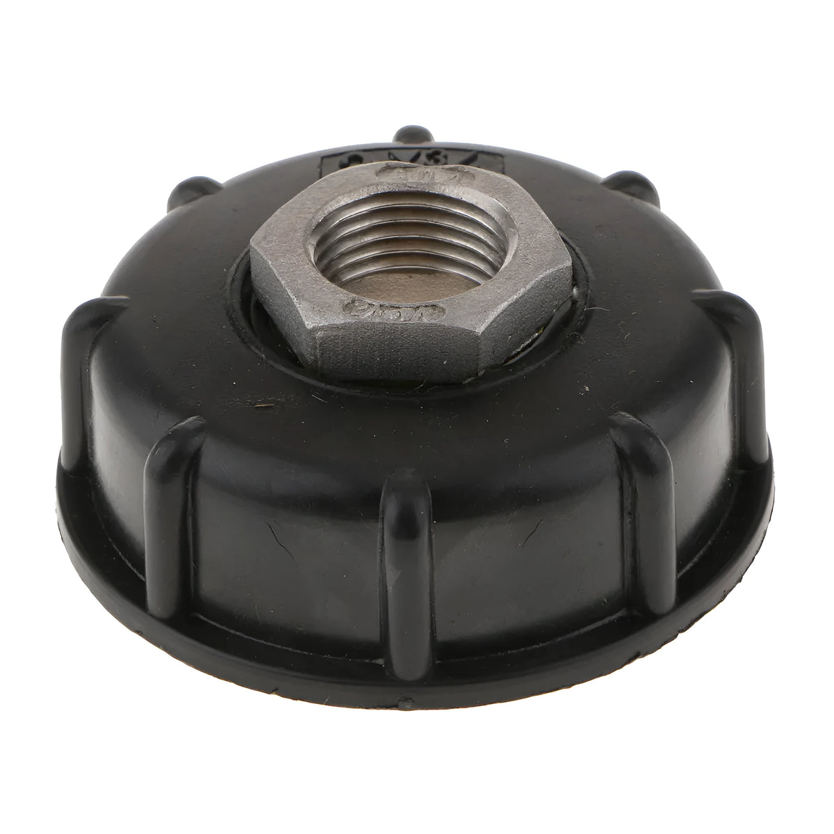 Black variable diameter chemical barrel valve connector with PP plastic and 304 stainless steel construction