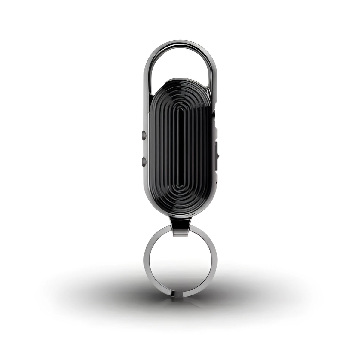 Black zinc alloy voice control recorder with USB port and one-key recording button