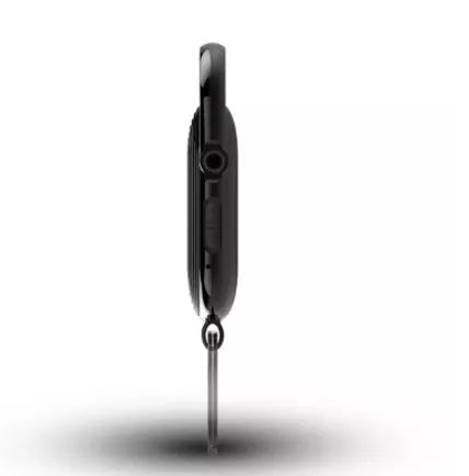 Black zinc alloy voice control recorder with USB port and one-key recording button