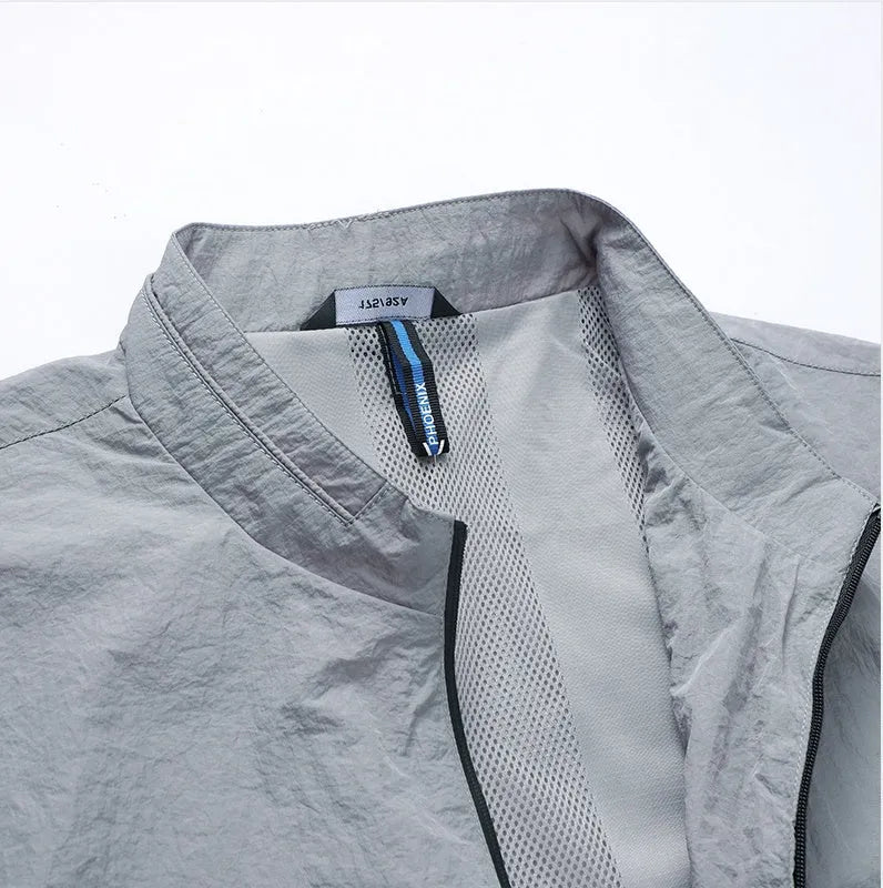 Kentino men's lightweight polyester summer sunscreen clothing in blue, grey, or navy colours