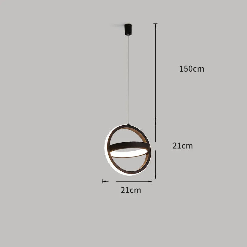 Modern minimalist bedside lamp with long-line single head design in geometric shape with remote control