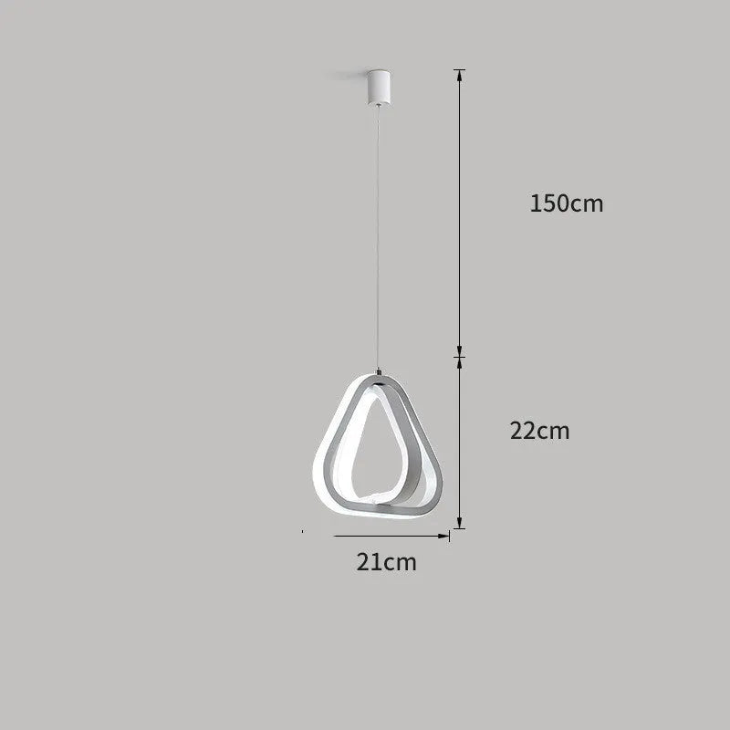 Modern minimalist bedside lamp with long-line single head design in geometric shape with remote control