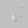 Modern minimalist bedside lamp with long-line single head design in geometric shape with remote control