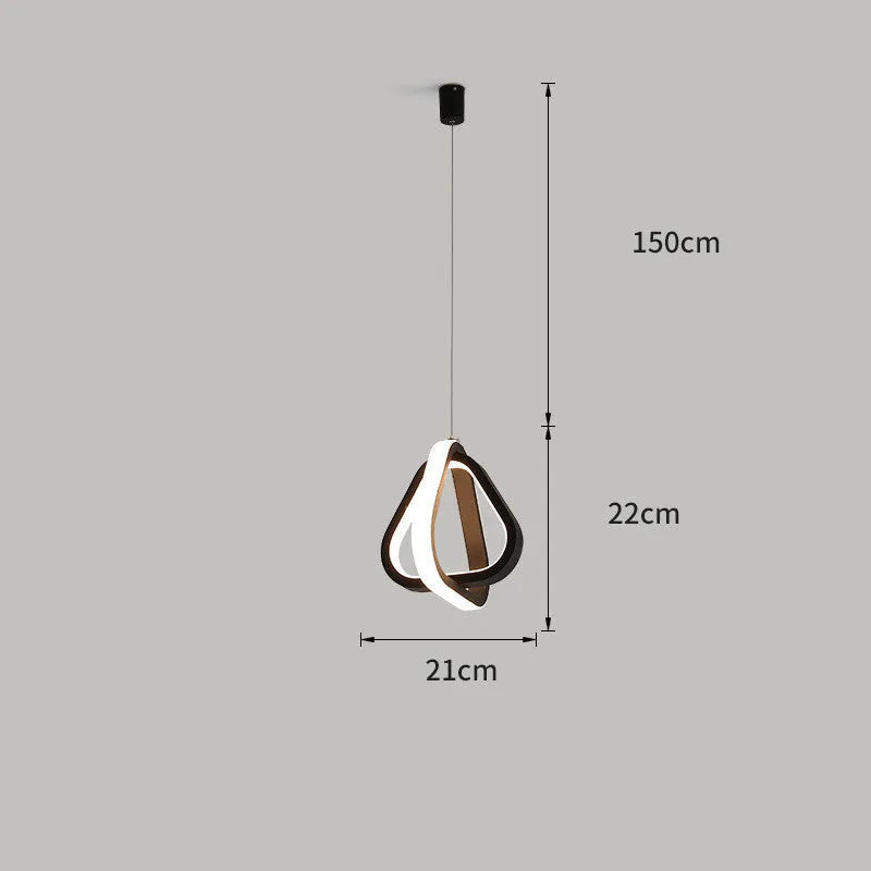 Modern minimalist bedside lamp with long-line single head design in geometric shape with remote control