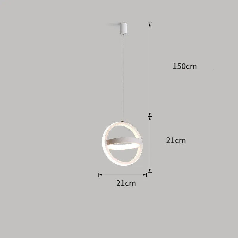 Modern minimalist bedside lamp with long-line single head design in geometric shape with remote control