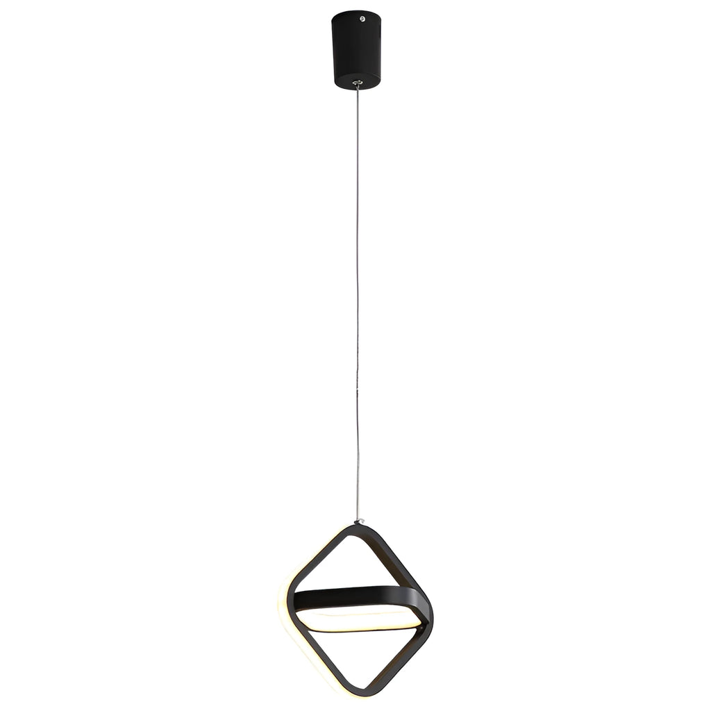 Modern minimalist bedside lamp with long-line single head design in geometric shape with remote control