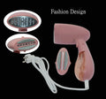 Sokany pink handheld steam ironing brush with EU plug on 220V power