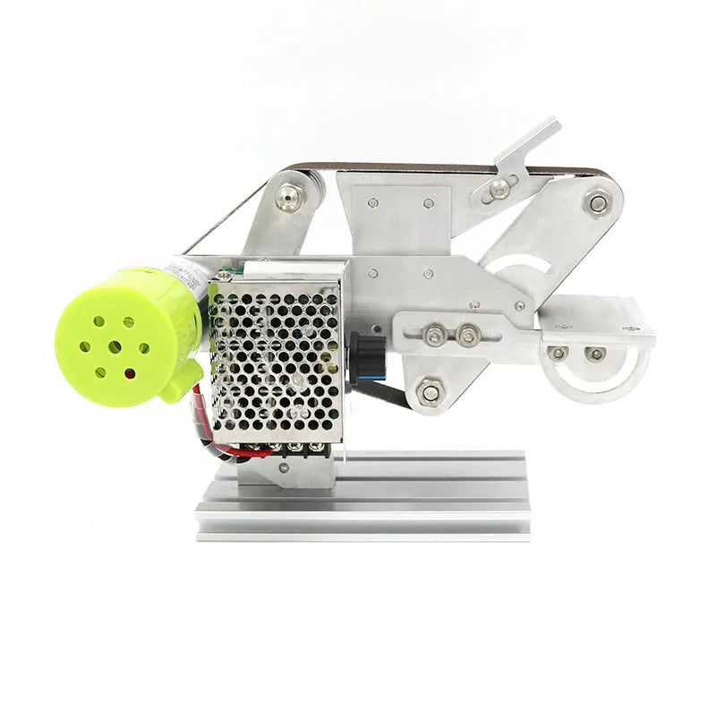 895 fixed-angle desktop belt sharpening machine with speed adjustment controls and safety guards