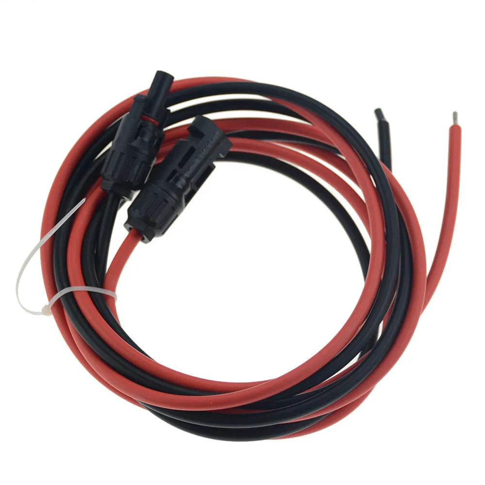 MC4 connector solar cable with black or red insulation and tinned copper 4mm² core