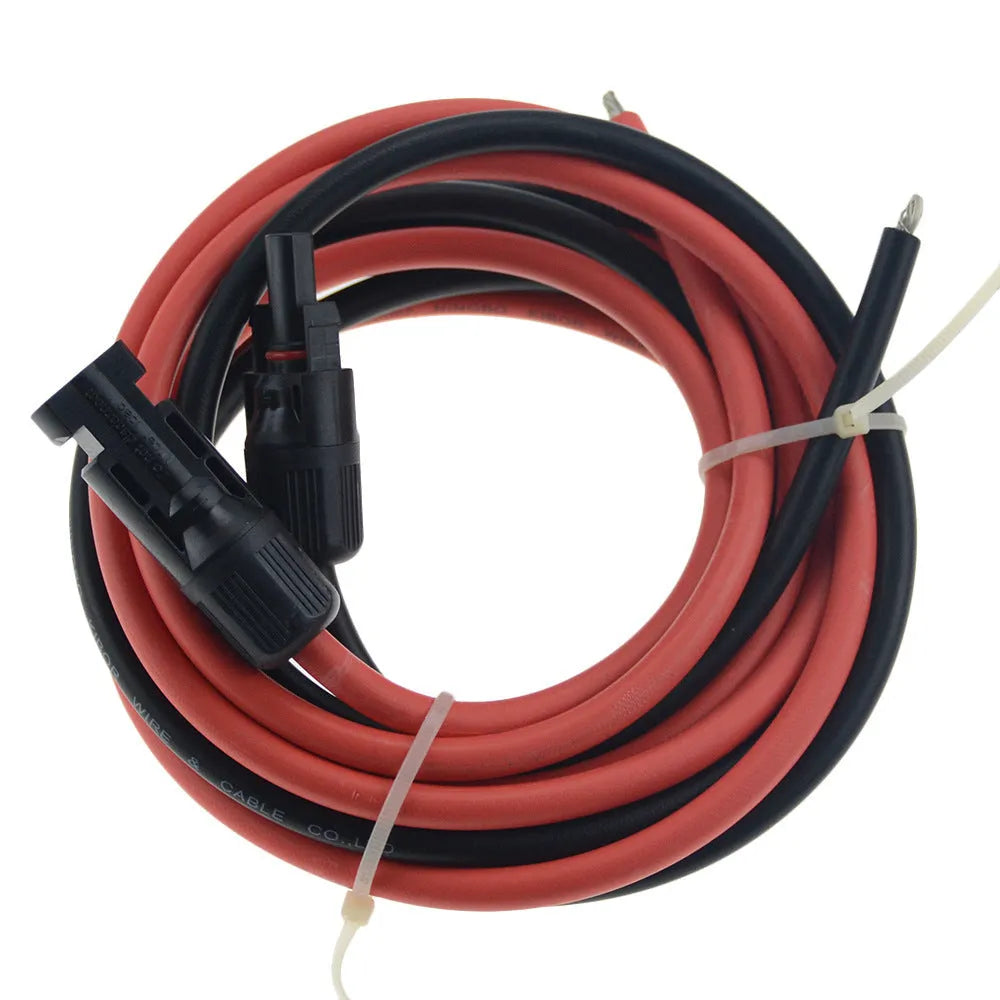 MC4 connector solar cable with black or red insulation and tinned copper 4mm² core