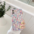 iPhone cartoon TPU protective case showing printed design and flexible construction