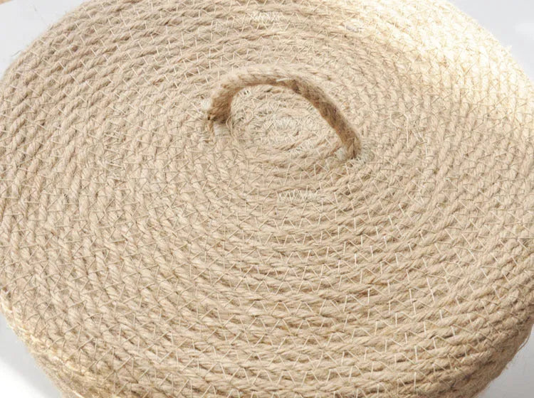 Japanese style linen fabric storage basket with dustproof cover in three sizes for bedroom organisation