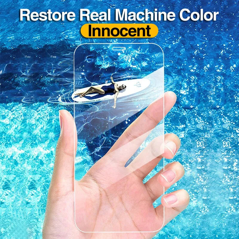 Four tempered glass screen protectors for iPhone with anti-blue light film