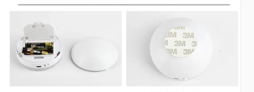 Wireless motion sensor LED light with rotation sensor for cabinets and hallways