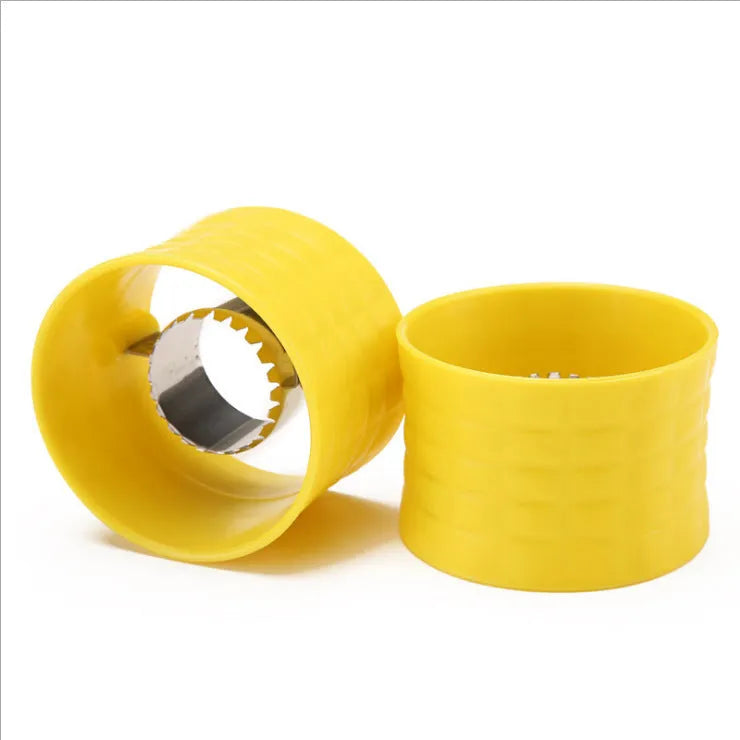 Yellow manual corn grinder thresher with corn-shaped design and PP grip