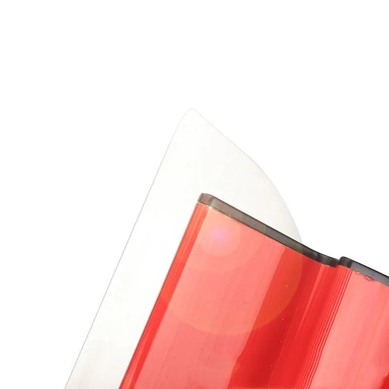 Red leveling scraper with 40cm stainless steel blade for putty scraping and wallpaper pasting