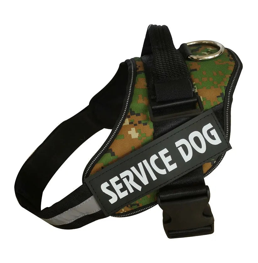 Reflective adjustable nylon no-pull dog harness vest in multiple colours