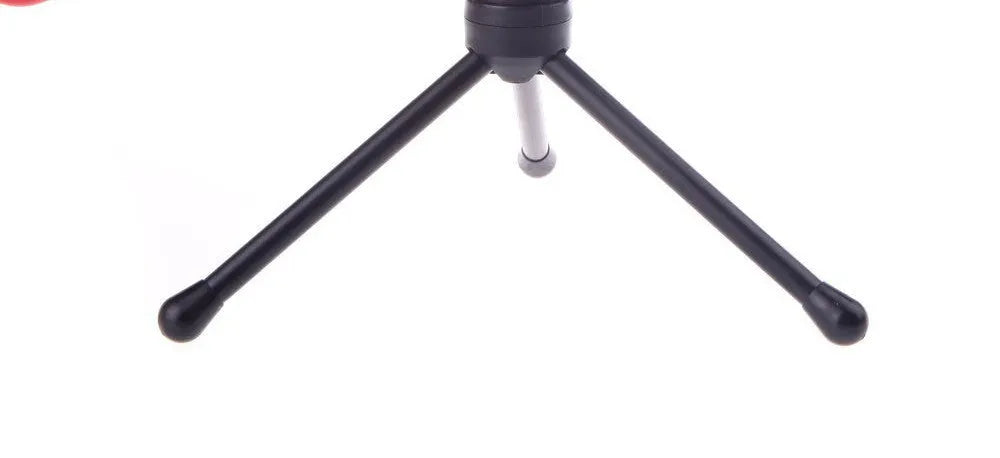 Black wired computer microphone with clip holder for PC use