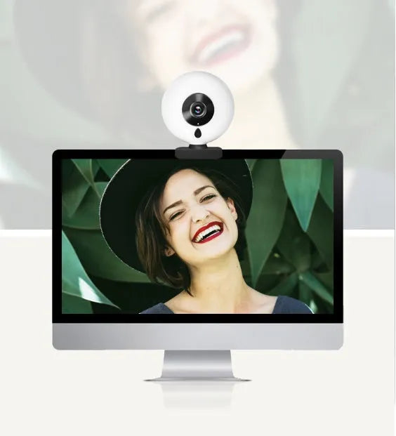 Black 2K HD USB webcam for PC with 12mm focal length and 10m effective distance for live streaming and video conferencing
