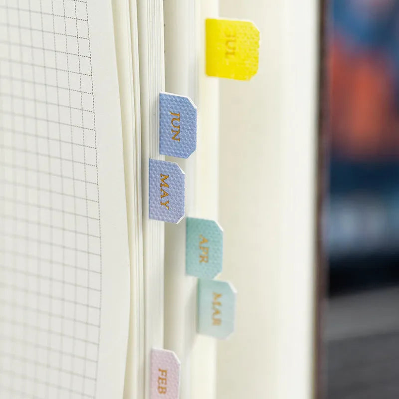 Gradient Morandi label stickers in rectangular 88x110mm format with adhesive backing