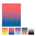 Gradient Morandi label stickers in rectangular 88x110mm format with adhesive backing