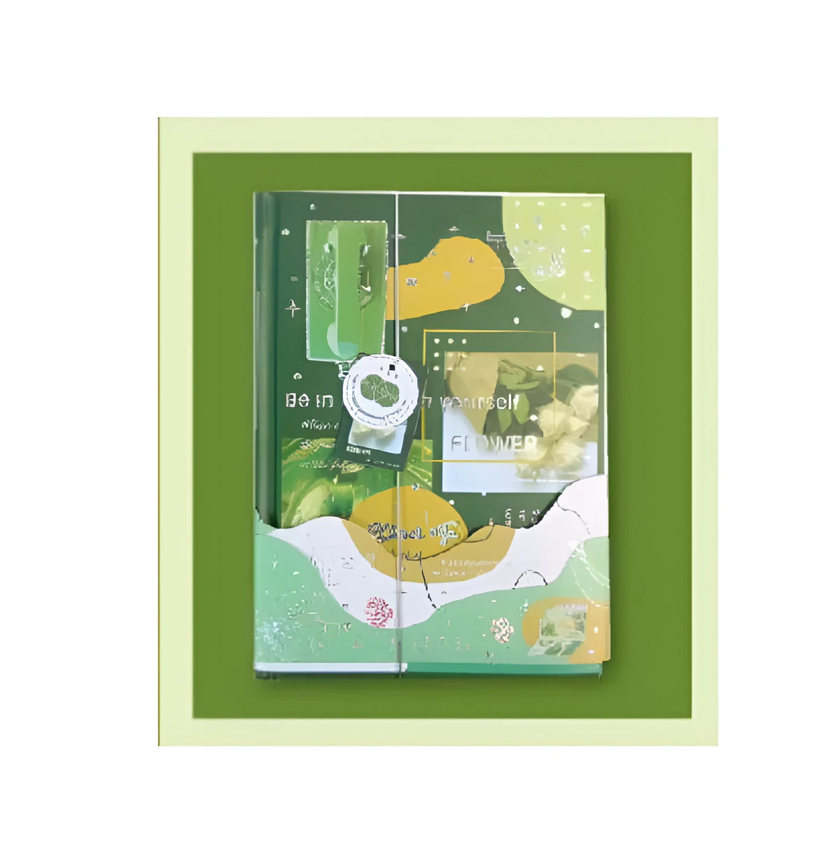 A6 hardcover notebook with PVC cover showing one of four decorative style options