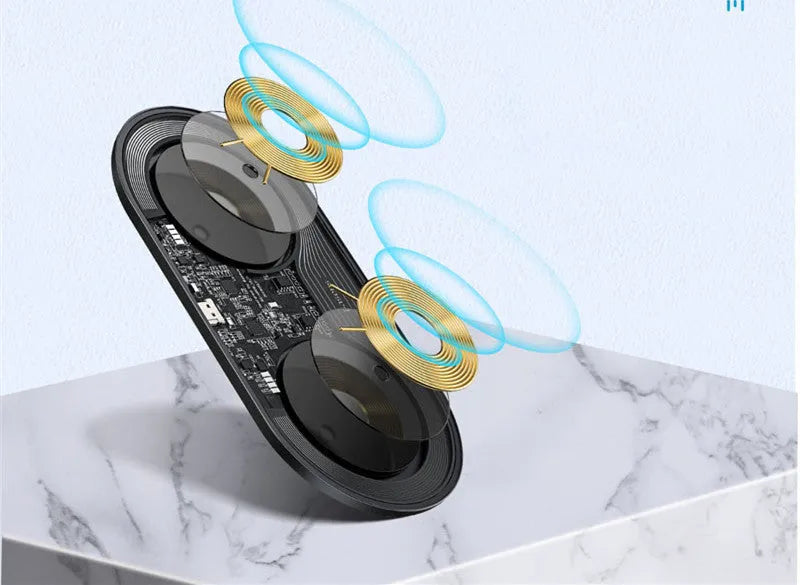 Baseus minimalist 2-in-1 wireless charger pro version for phones and AirPods in three colour options
