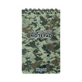 Spiral-bound waterproof office notepad showing PP cover and stone paper pages in camouflage colour option.