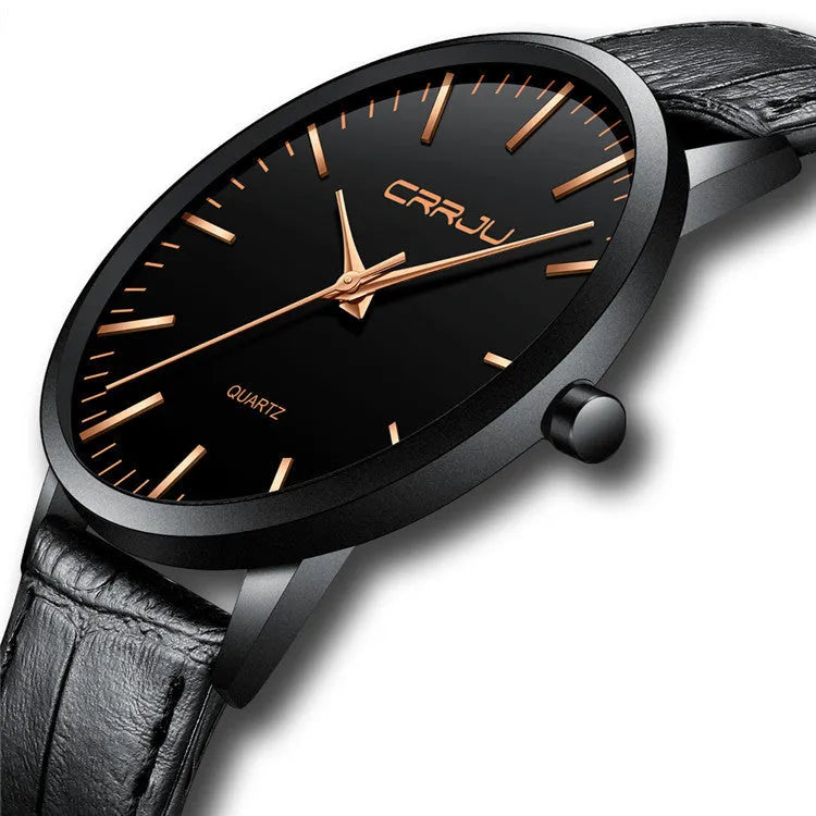 Casual quartz watch with alloy case, plexiglass mirror, and choice of mesh or leather straps in multiple colours