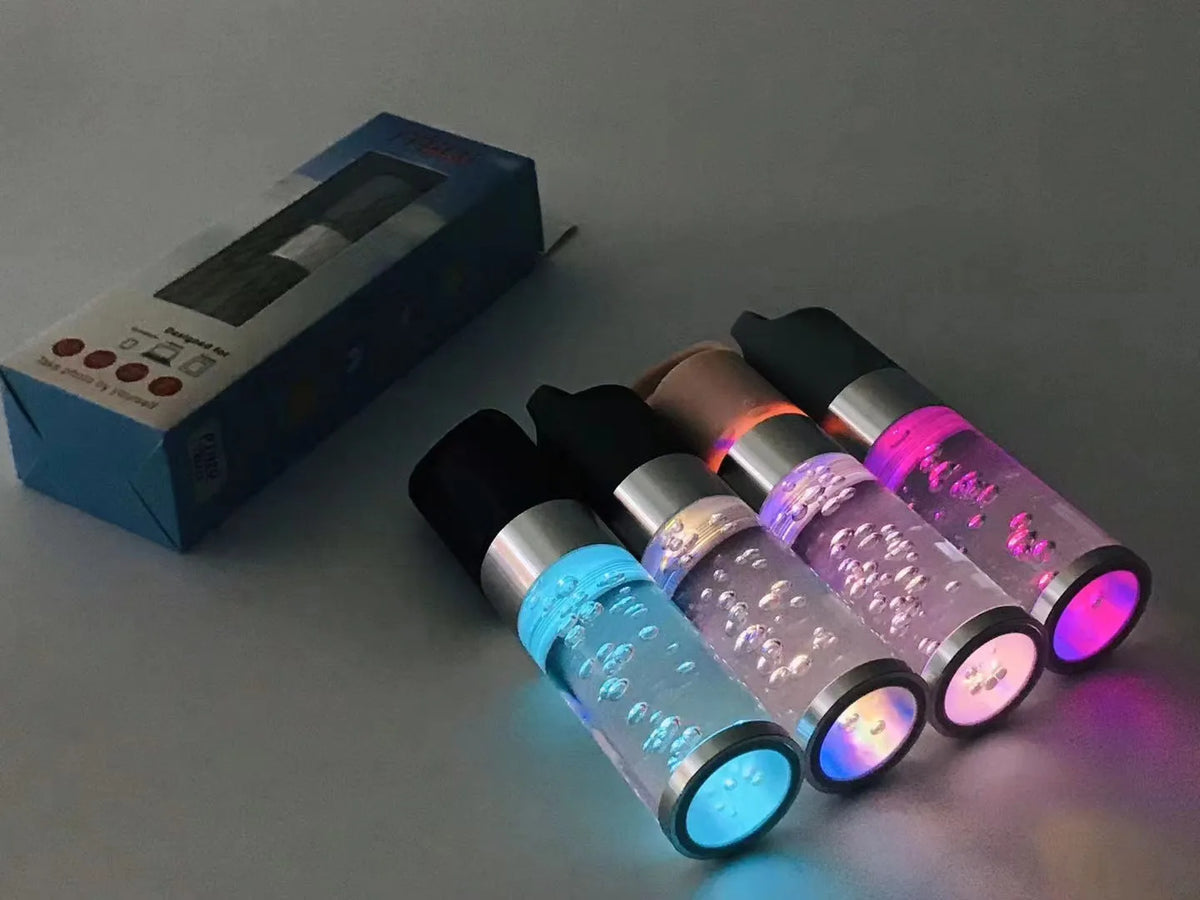 Compact Bluetooth speaker with colourful crystal lighting effects in pink colour option