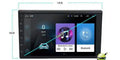 Black 10 inch rotating screen car GPS navigator for GM vehicles on a dashboard