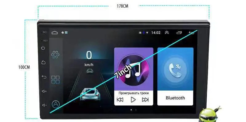 Black 10 inch rotating screen car GPS navigator for GM vehicles on a dashboard