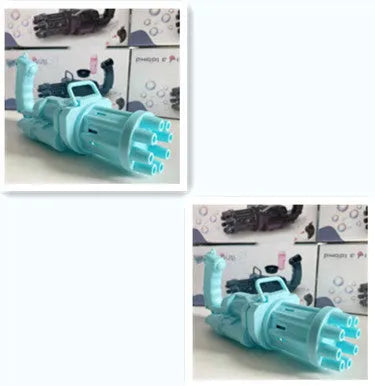Kids plastic bubble gun toy machine in pink gold or black with 2-in-1 fan function and battery power