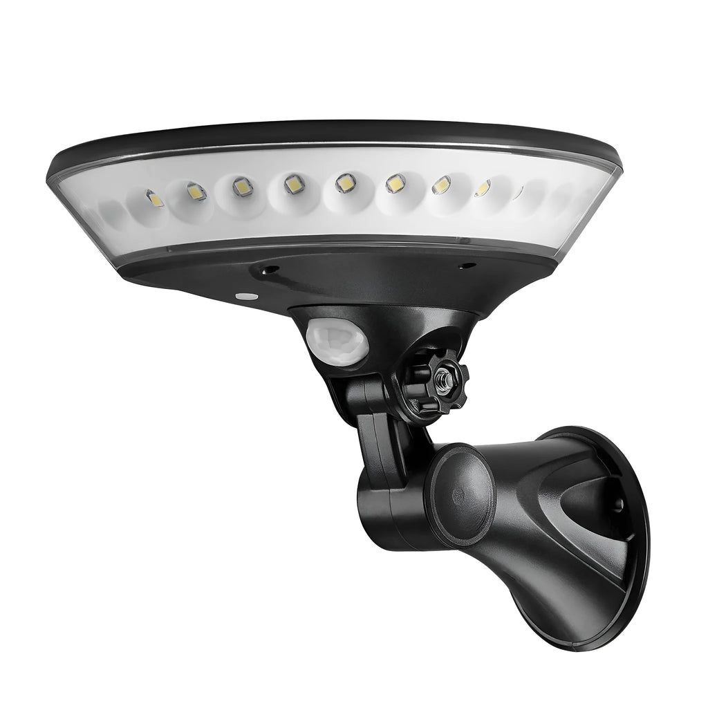 360 degree luminous solar outdoor light with motion sensor and waterproof housing