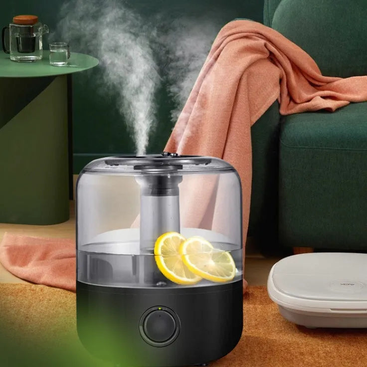 White and black humidifiers with 3L capacity and quiet operation for bedrooms