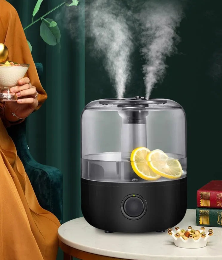 White and black humidifiers with 3L capacity and quiet operation for bedrooms