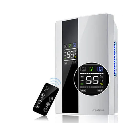 White electronic dehumidifier with control panel and 2.2L water tank