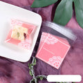Pink self-adhesive plastic packaging bags for handmade soaps with UV printing