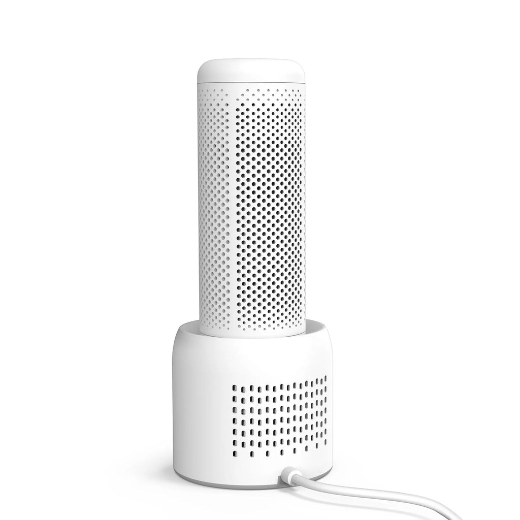 Small white household dehumidifier with 1 litre water tank for rooms up to 10 square metres