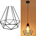 Black iron Nordic retro chandelier with LED light for ceiling mounting
