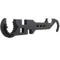 Black all-steel combination wrench for AR15 and M4 firearm maintenance with dual-purpose design