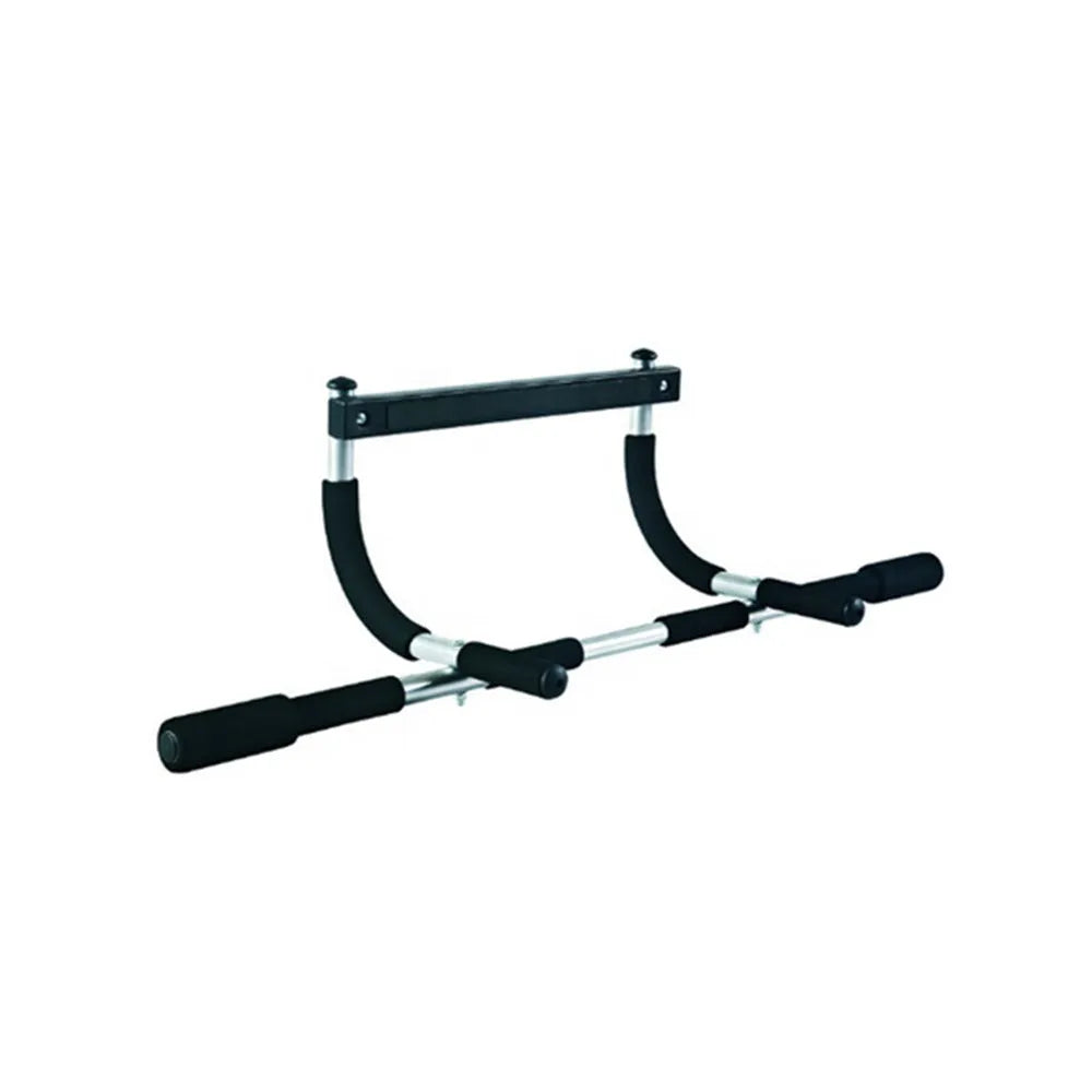 Black steel pipe pull-up bar for home gym strength training equipment