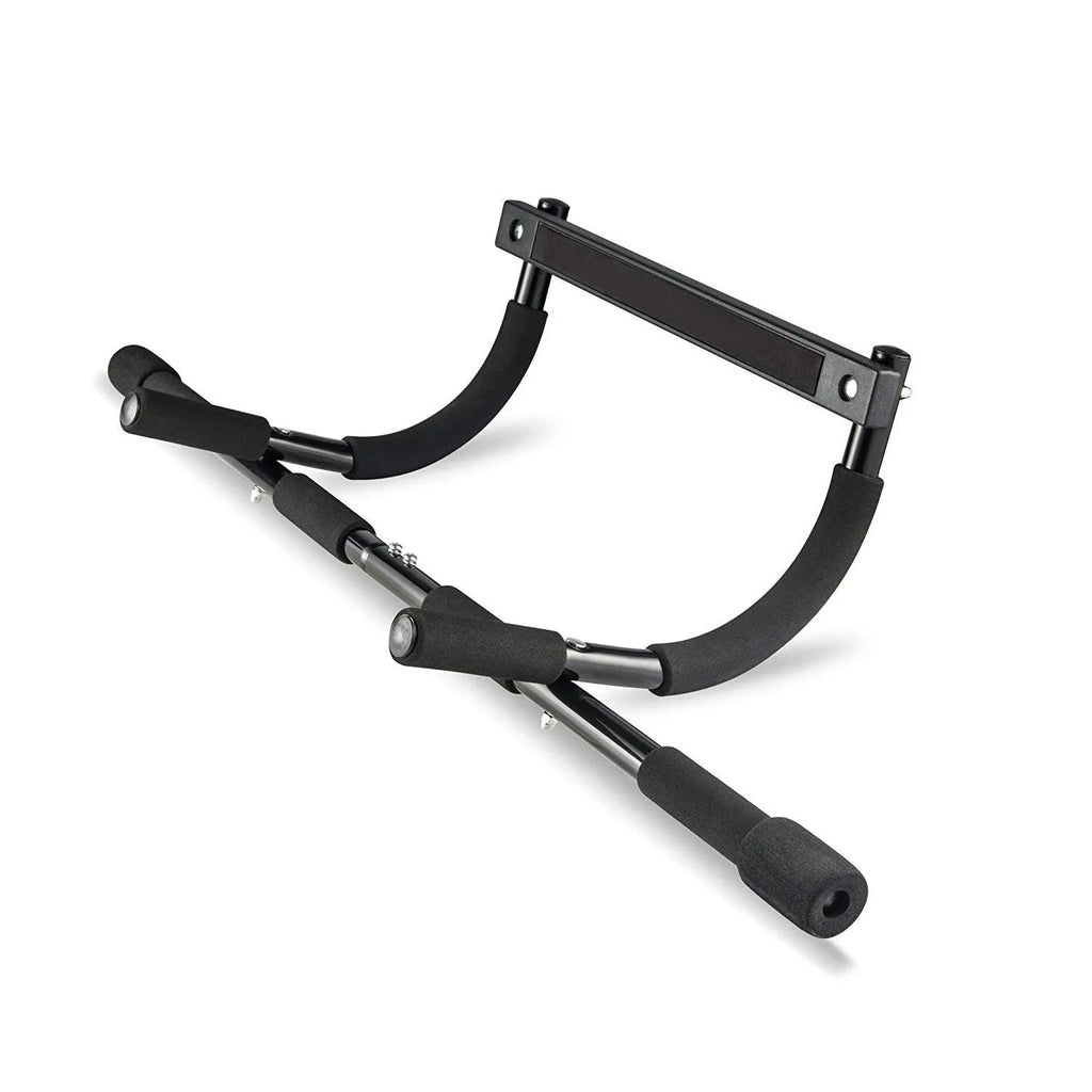 Black steel pipe pull-up bar for home gym strength training equipment