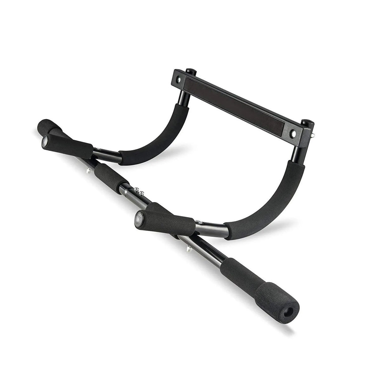 Black steel pipe pull-up bar for home gym strength training equipment