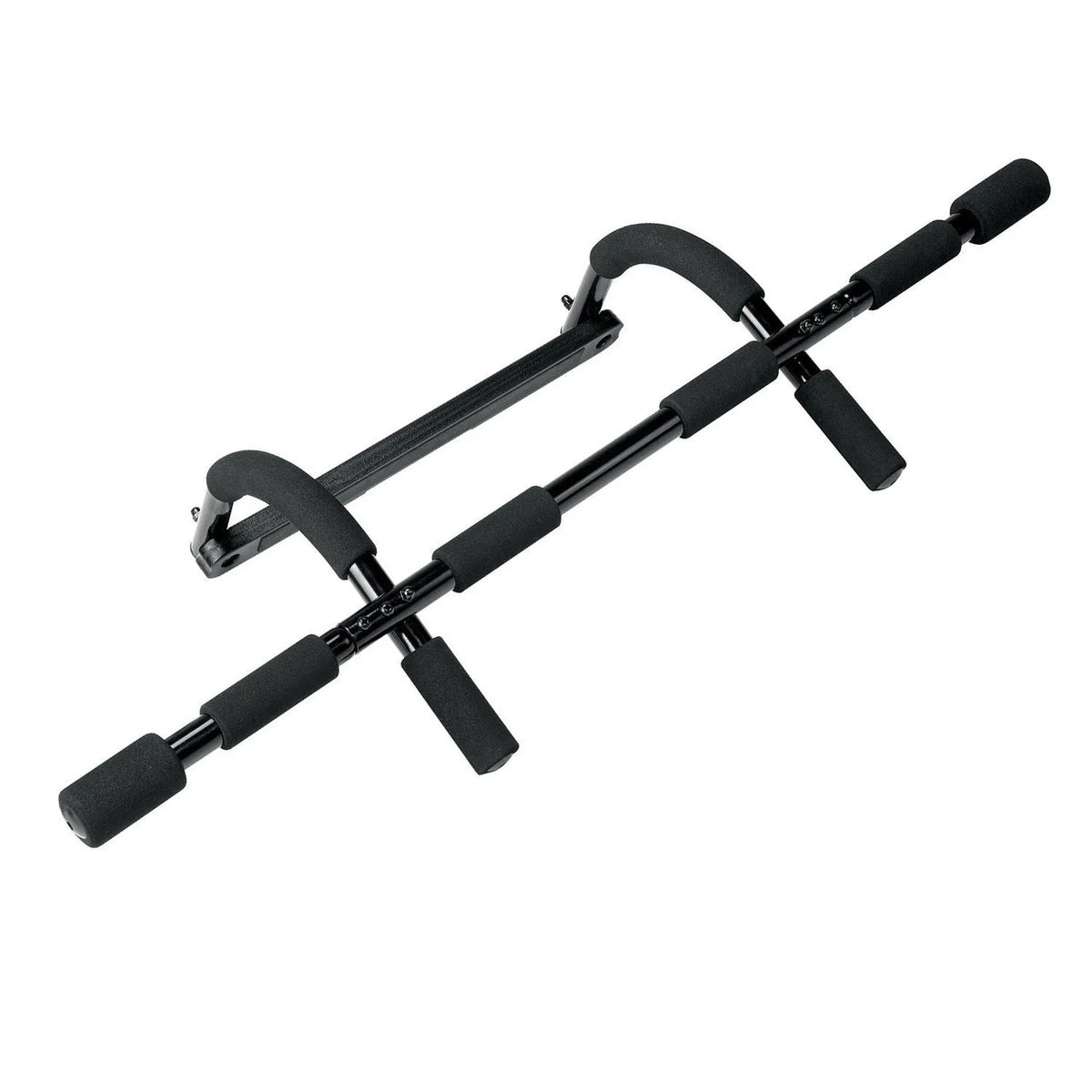 Black steel pipe pull-up bar for home gym strength training equipment