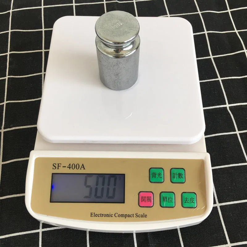 SF-400A electronic kitchen scale with digital display showing weight measurement