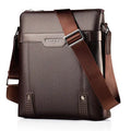 Men's medium casual shoulder bag in PU leather with a single strap and zipper