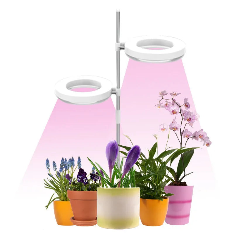 Desk plant growth lamp with aluminium alloy body measuring 160mm length